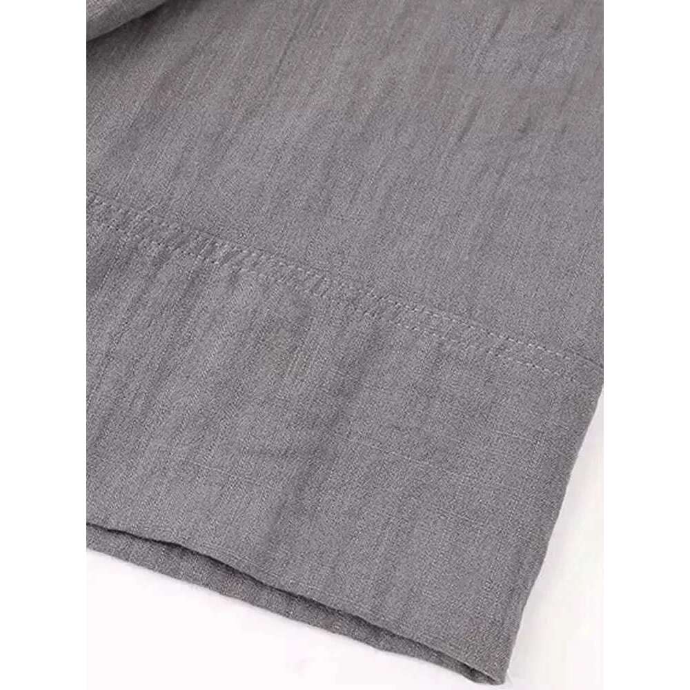 Trza-Women's Textured Crossover Kimono Blouses, Side Ties, Long Sleeves, Loose, Female Shirts, Chic Tops, Fashion