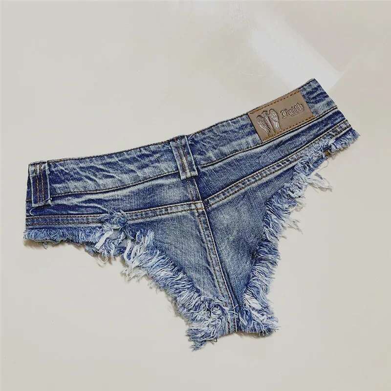 Low Waist Mini Hot Jeans Dance Thong Bar Shorts Denim Beach Casual Lady
