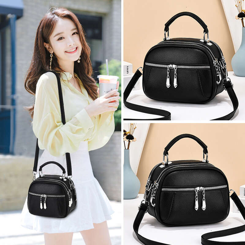 Multi Layered High-End Handbag For Women's Summer Casual Shoulder Crossbody 2025 New Versatile Hand-Held Small Round Bag