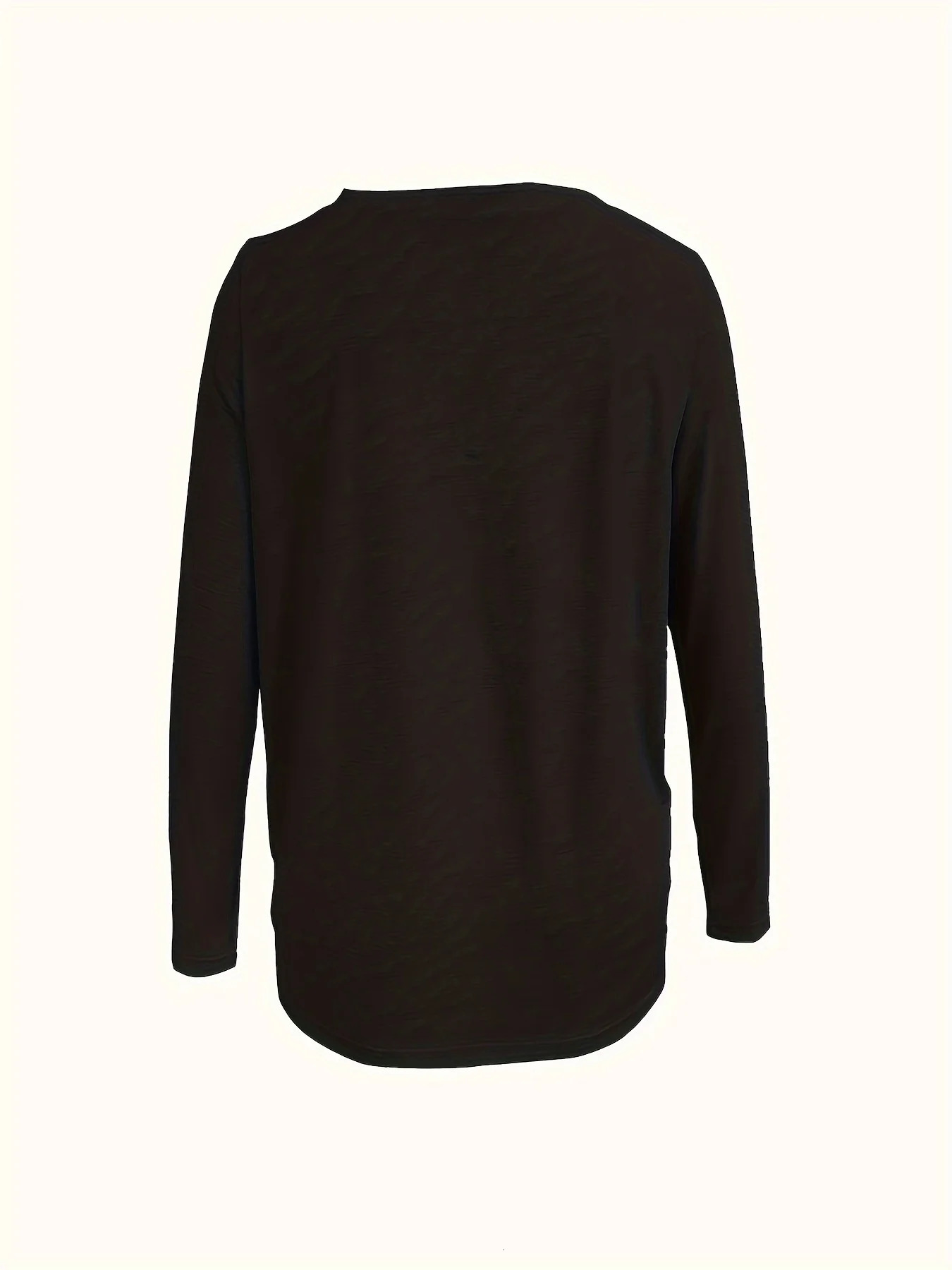 Plus Size Womens Casual Solid V Neck TShirt 250430Z