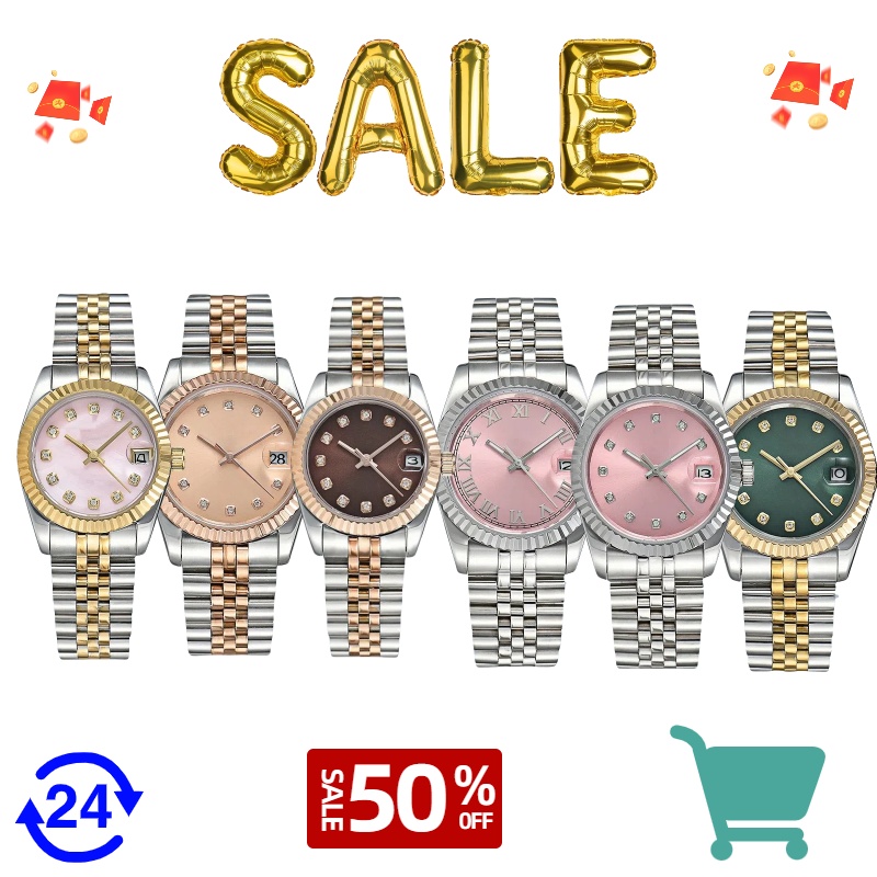 watch women day date designer watch women 2813 fully automatic mechanical stainless steel wrist sapphire glass 36mm diving watch super bright night light strap box