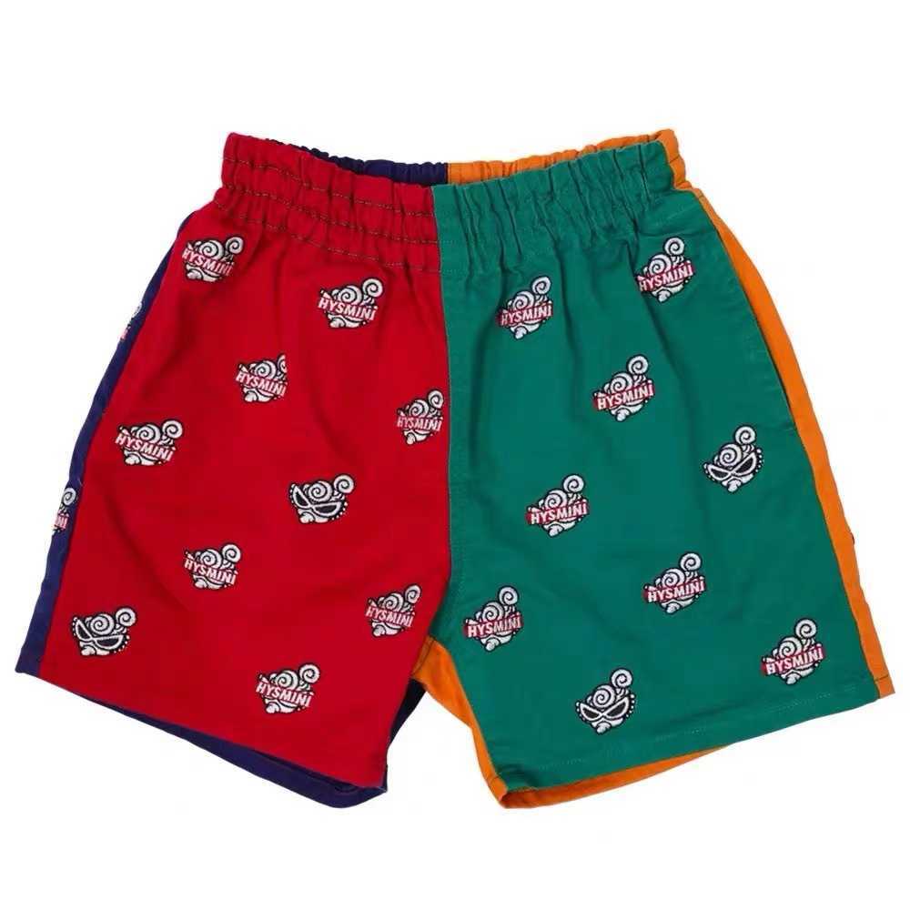 Childrens Clothing Spring and Autumn Summer Trendy and Cool Versatile Casual Shorts Four-color Patchwork Embroidered Printed Jeans Y250430ALR4