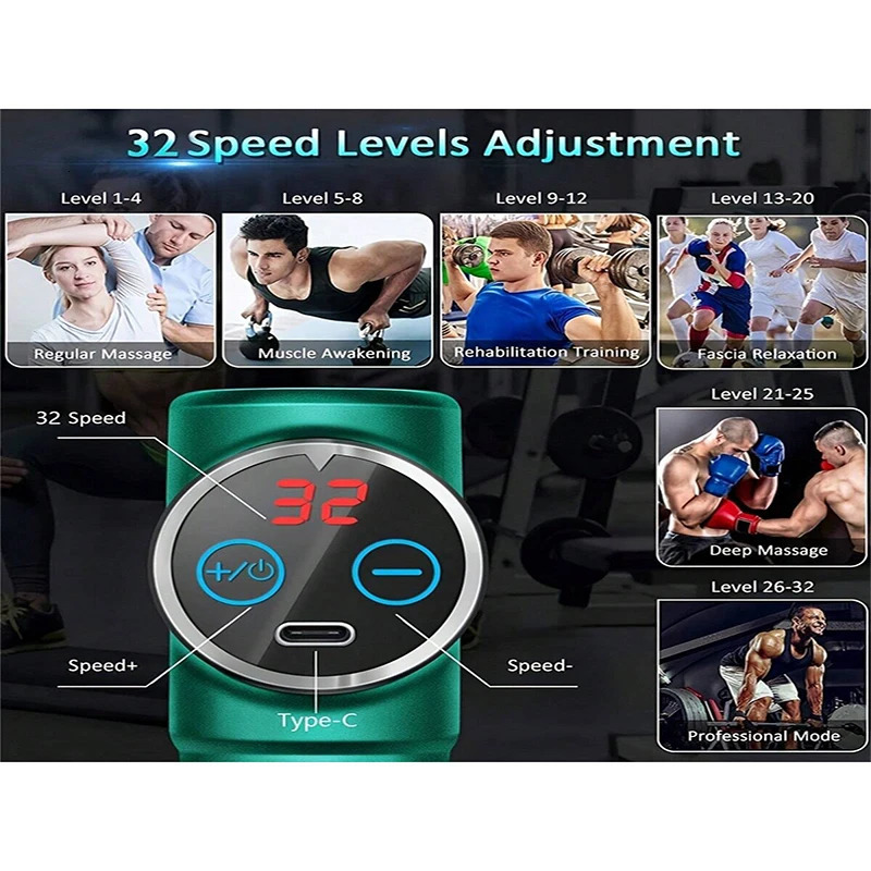 Mini Massage Gun Deep Tissue Massager USB Charging Multiple Massage Functions Handheld Massager Body Muscle Relaxation Fitness 250424