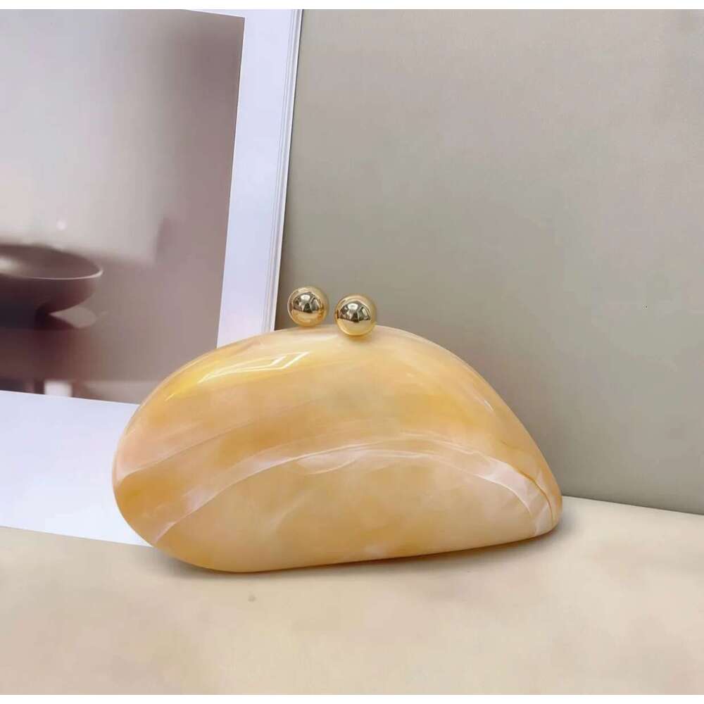 Marble Patterned Acrylic Shell Banquet Box High Quality Clutch Crossbody Bag
