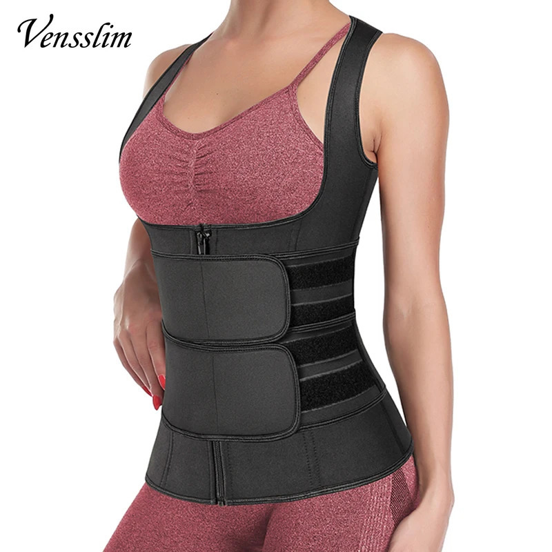 Womens waist training vest shaping neoprene sauna sweater weight loss bra top fitness trim strap 250430