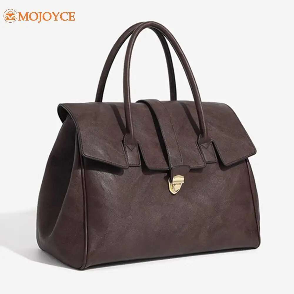 England Style Tote Bags for Women Designer Handbags Purses 2025 Vintage Lock Design Large Capacity Shoulder Crossbody Bag
