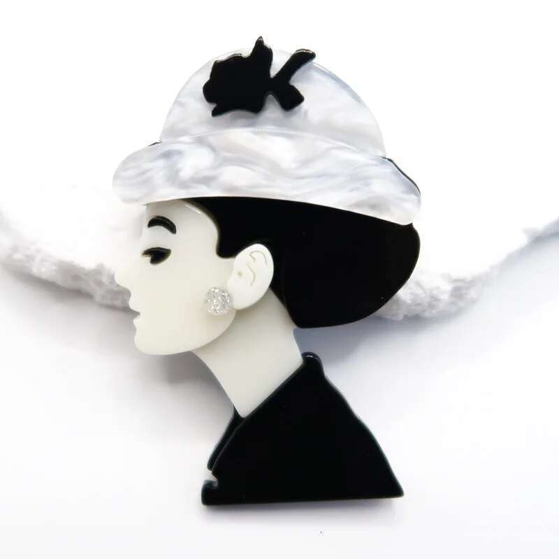 Hot Selling Acrylic Portrait Brooch Fashion Clothing Accessories Pins Jewelry