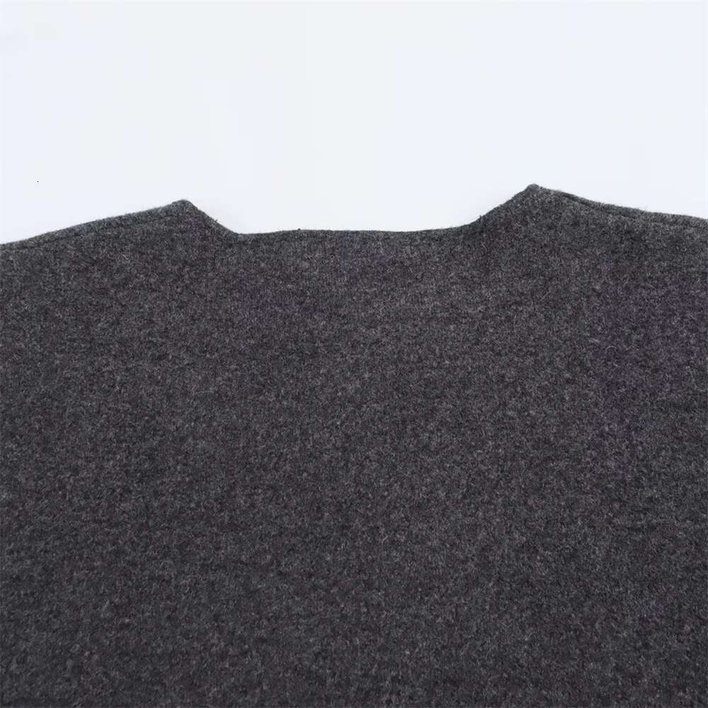 BMURHMZA Women's Simple Single breasted Solid Color Sweater Cardigan Winter New Long Sleeve Round Neck Flat Needle Coat