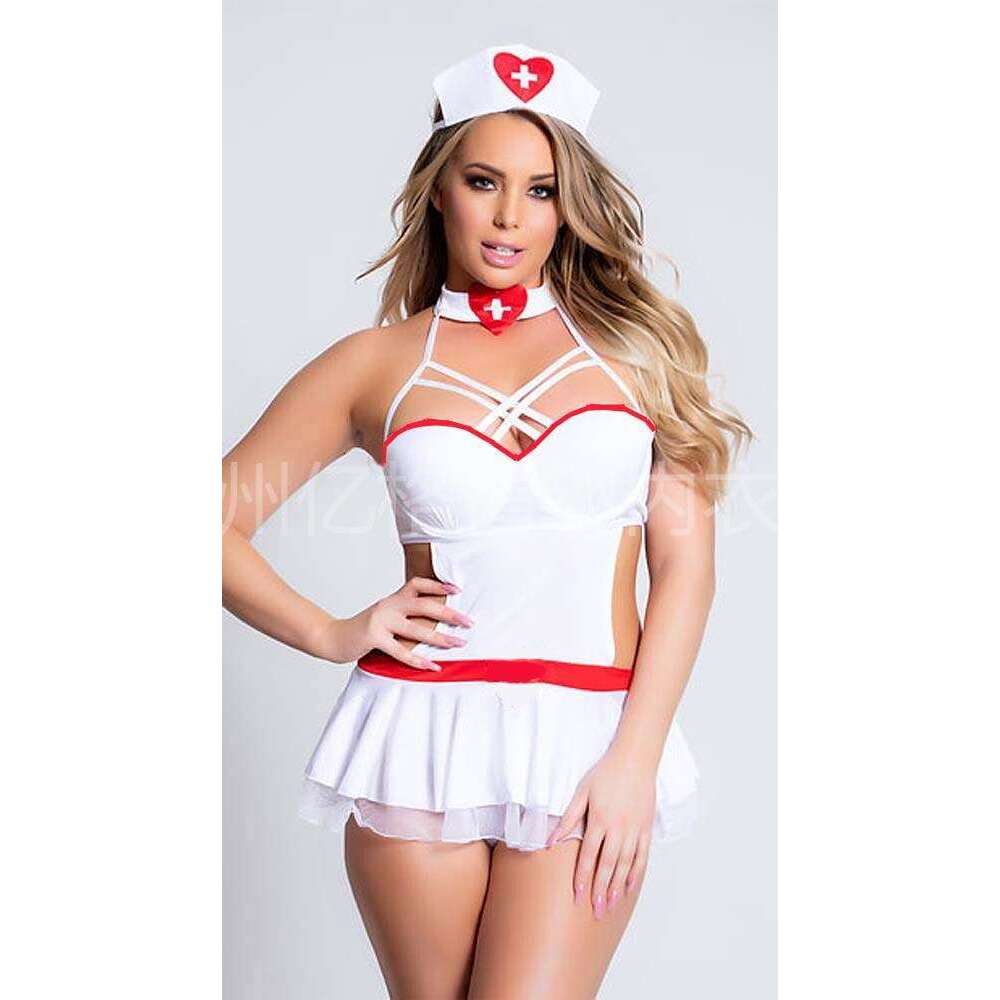 Sexy Underwear Gently Taking Clothes Sexy Nurses Lingerie Uniforms Tempting Erotic Camisole Skirts Qqny