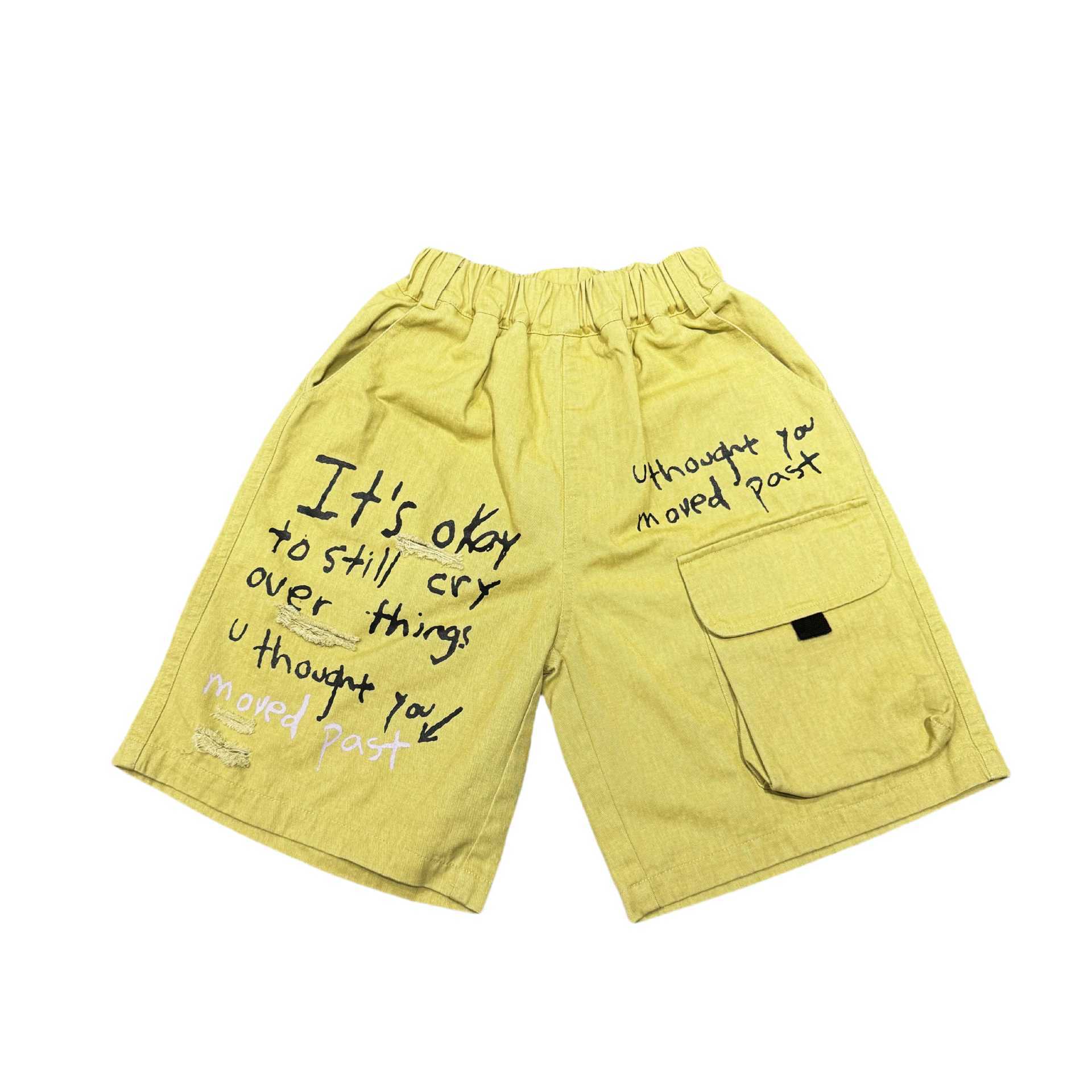 Childrens Pants Mens Summer Childrens Clothing Boys Shorts Thin Summer Workwear Pants Loose Korean Version Versatile Mens and Womens Pants Y250430MKS9