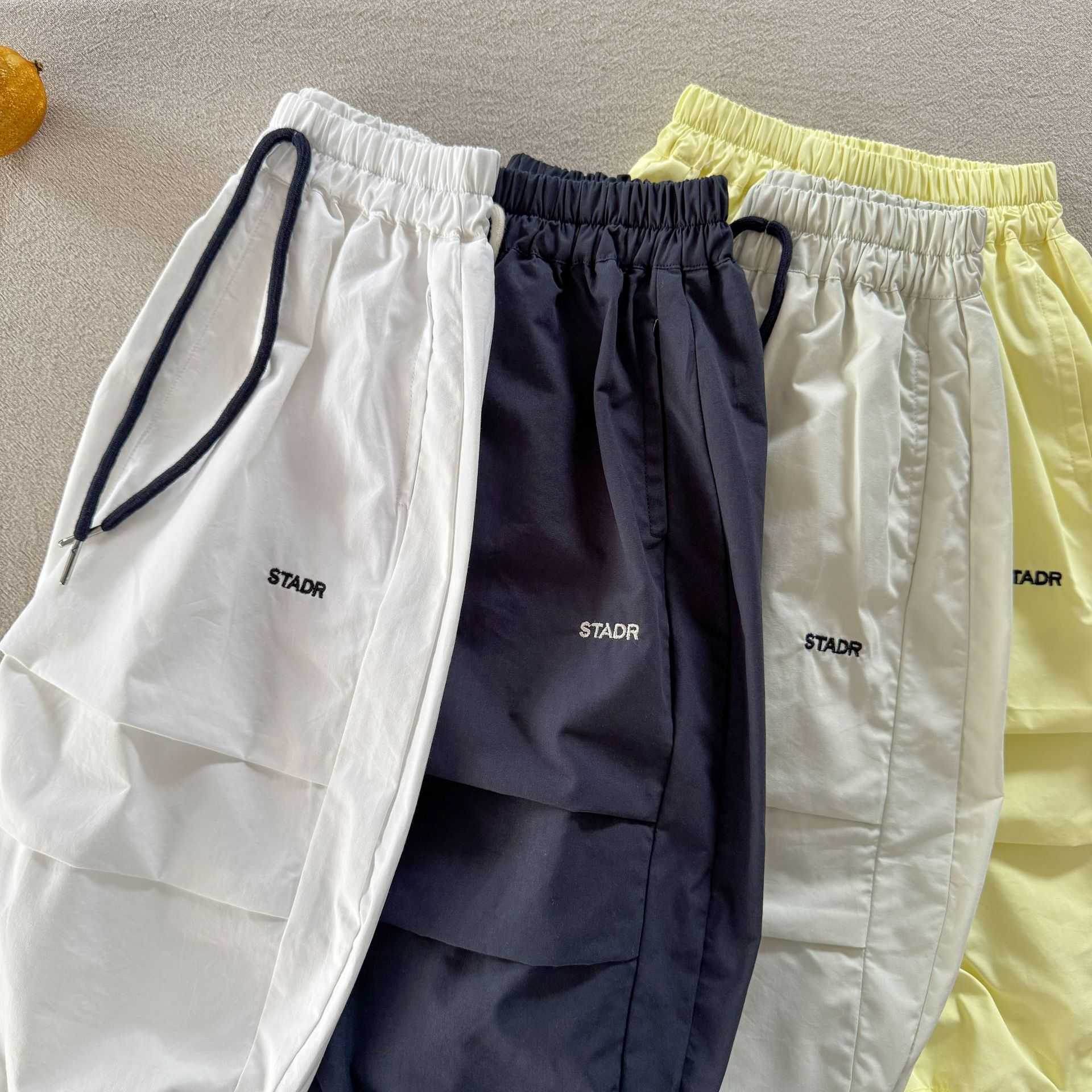 2025 Summer New Boys and Girls Four Color Embroidered Parachute Pants Personalized Baby Casual Pants Trendy Y250430HBUI