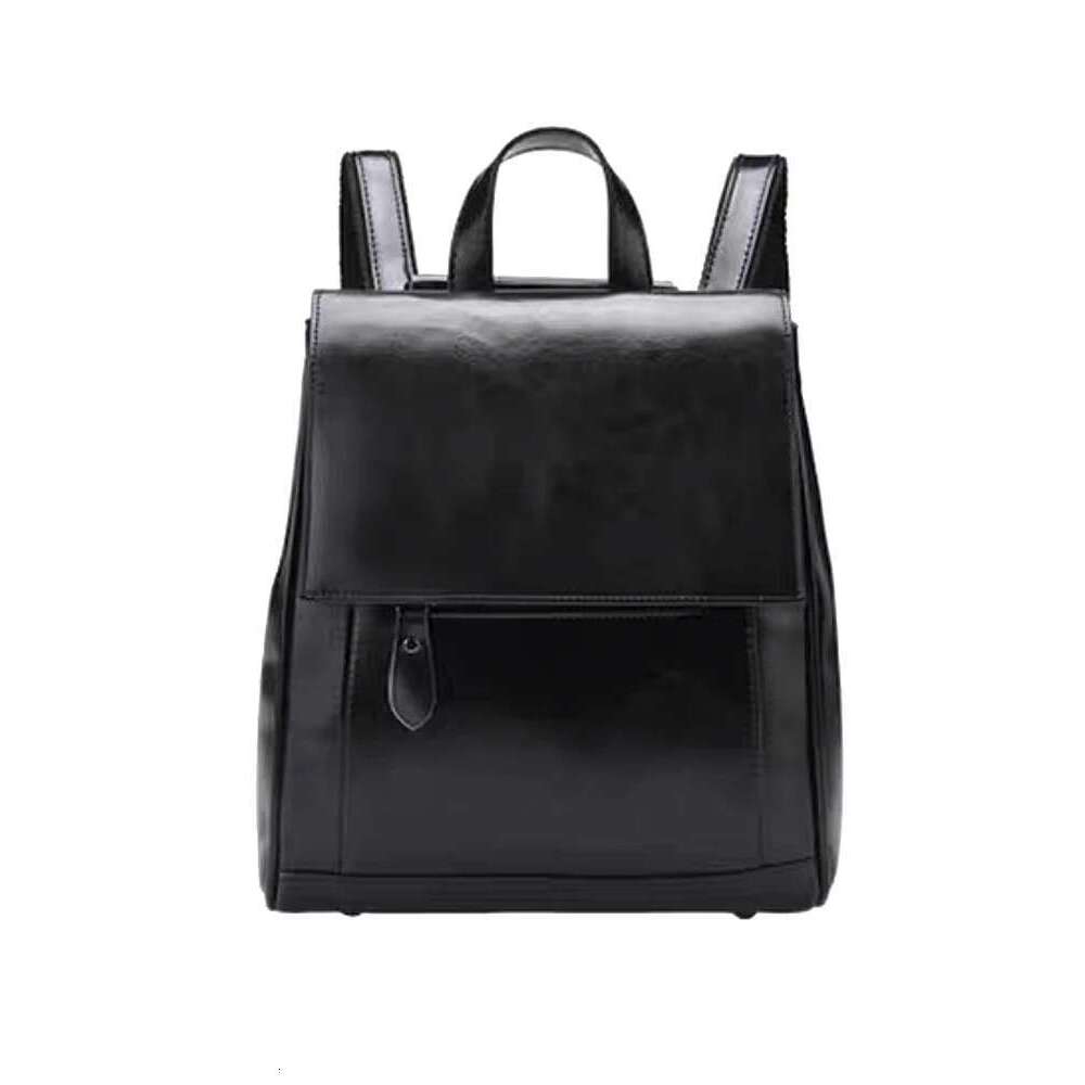 Pu Leather Large Capacity Classic Retro College Backpack Joker Bag
