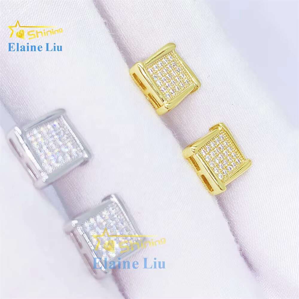 Pass Diamond Tester Fashion Wholesale Jewelry Luxury S925 Sterling Silver Vvs Moissanite Stud Earrings