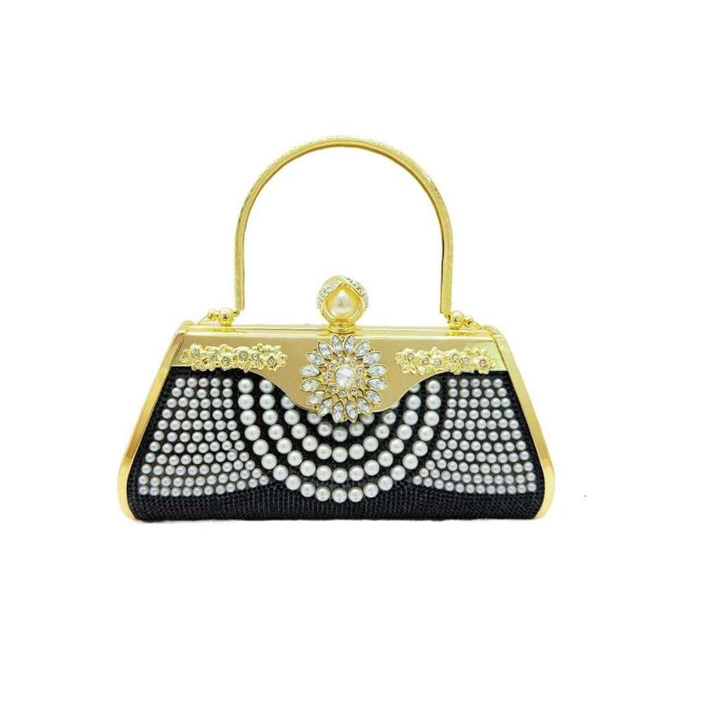 Dinner Bag New Diamond Inlaid Handbag With Large Capacity Celebrity Party Bag Versatile Dress Pearl Banquet Bag KQ