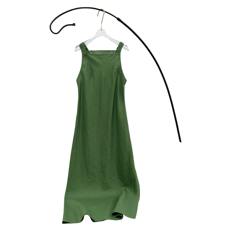 Linen strapless camisole long dress Paris 2025 dress Fashion Week Show Customized Fashion Tailored clothing womens Fashion Paris.M375