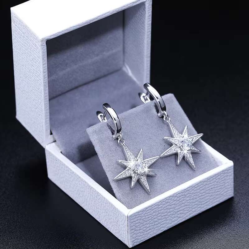 For Women Men Lab-grow Diamond Ring Jewelry Gifts 925 Sterling Silver White Princess Cut Moissanite Ring Necklace Earrings