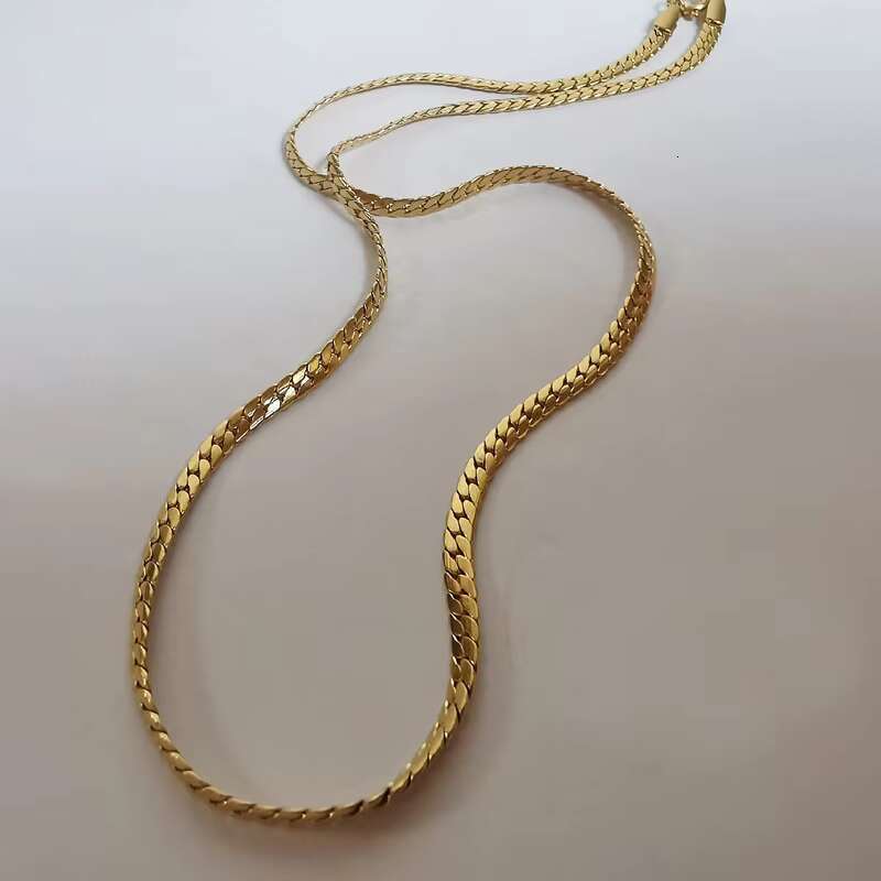 2025 Wholesale Fading Free Titanium Steel 18k Gold Plated Personalized Womens Trendy Cuban Chain Hiphop Necklace Birthday Gift
