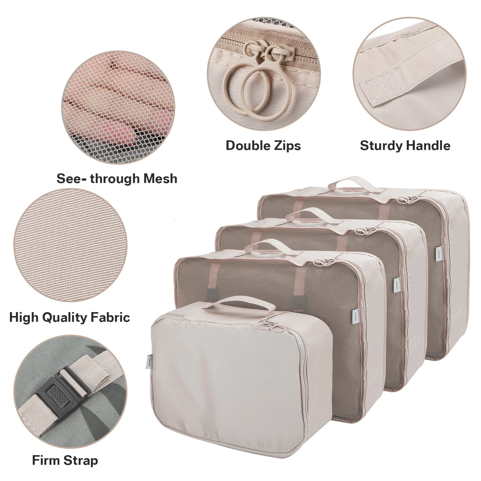 8/6-piece travel storage bag large capacity luggage clothing classification organizers luggage bag basic shoe packaging cube 250430
