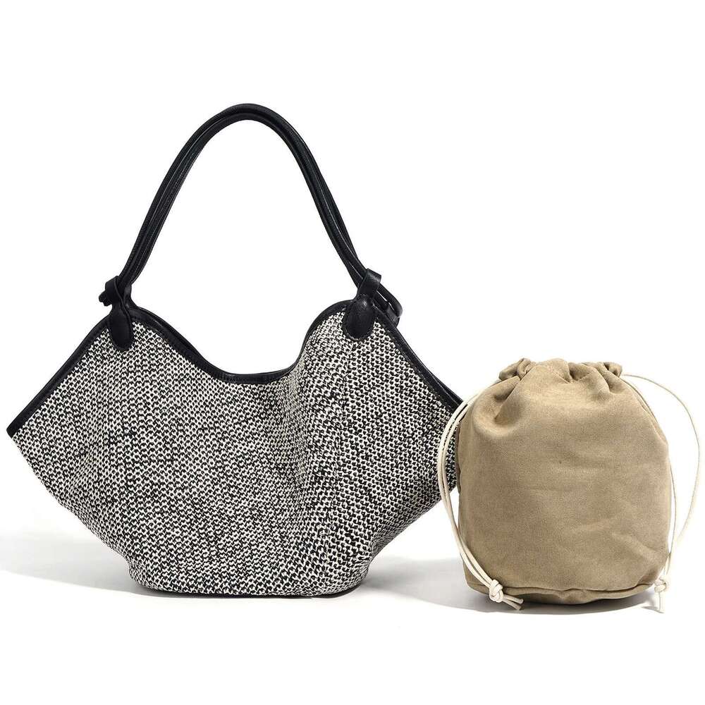 2025 New French Holiday Large-Capacity Tote Dumpling Lazy Style Shoulder Messenger Bag For Women