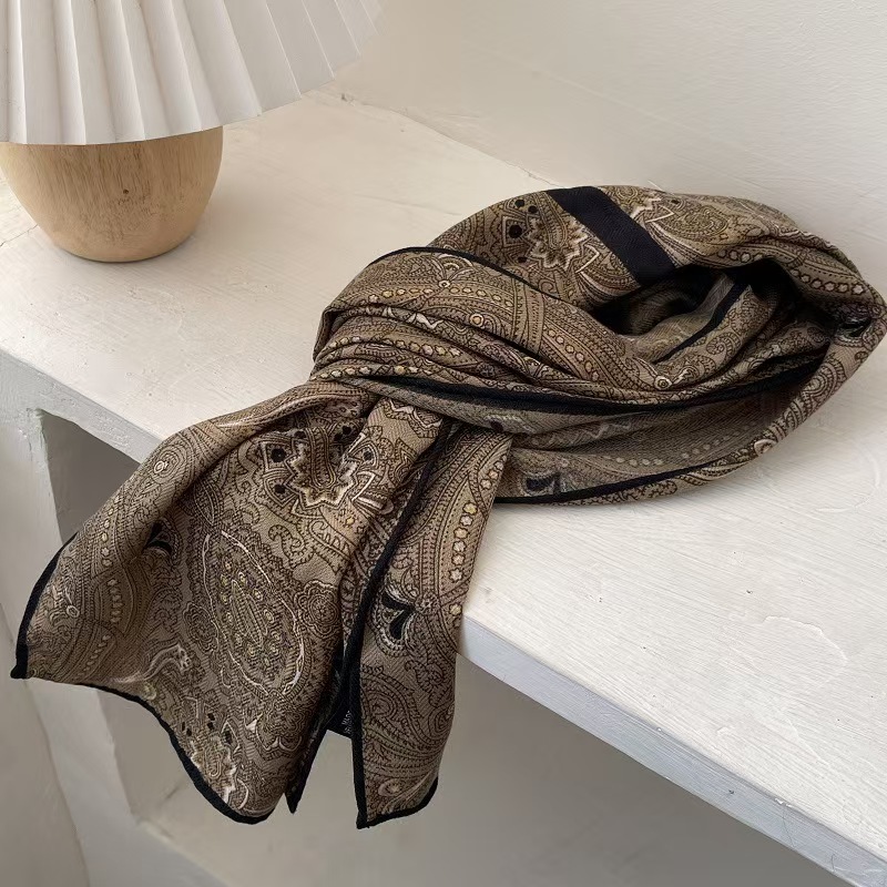 T606 scarf women's spring and summer classic long scarf warm decorative scarf