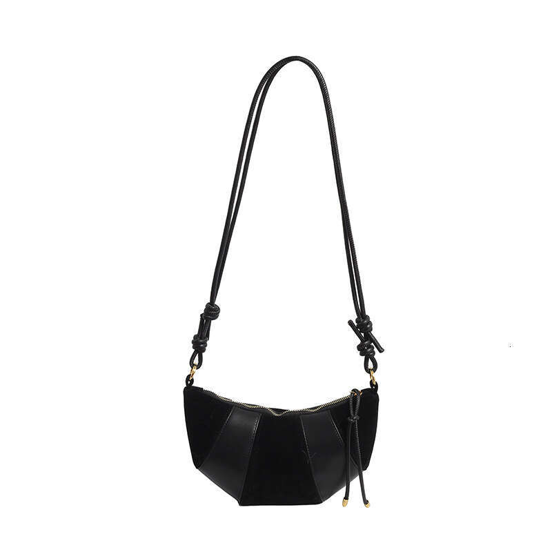 French Style Niche Texture Shoulder Fashionable New Dumpling Bag, Design Sense, Splicing, Versatile Crossbody Bag