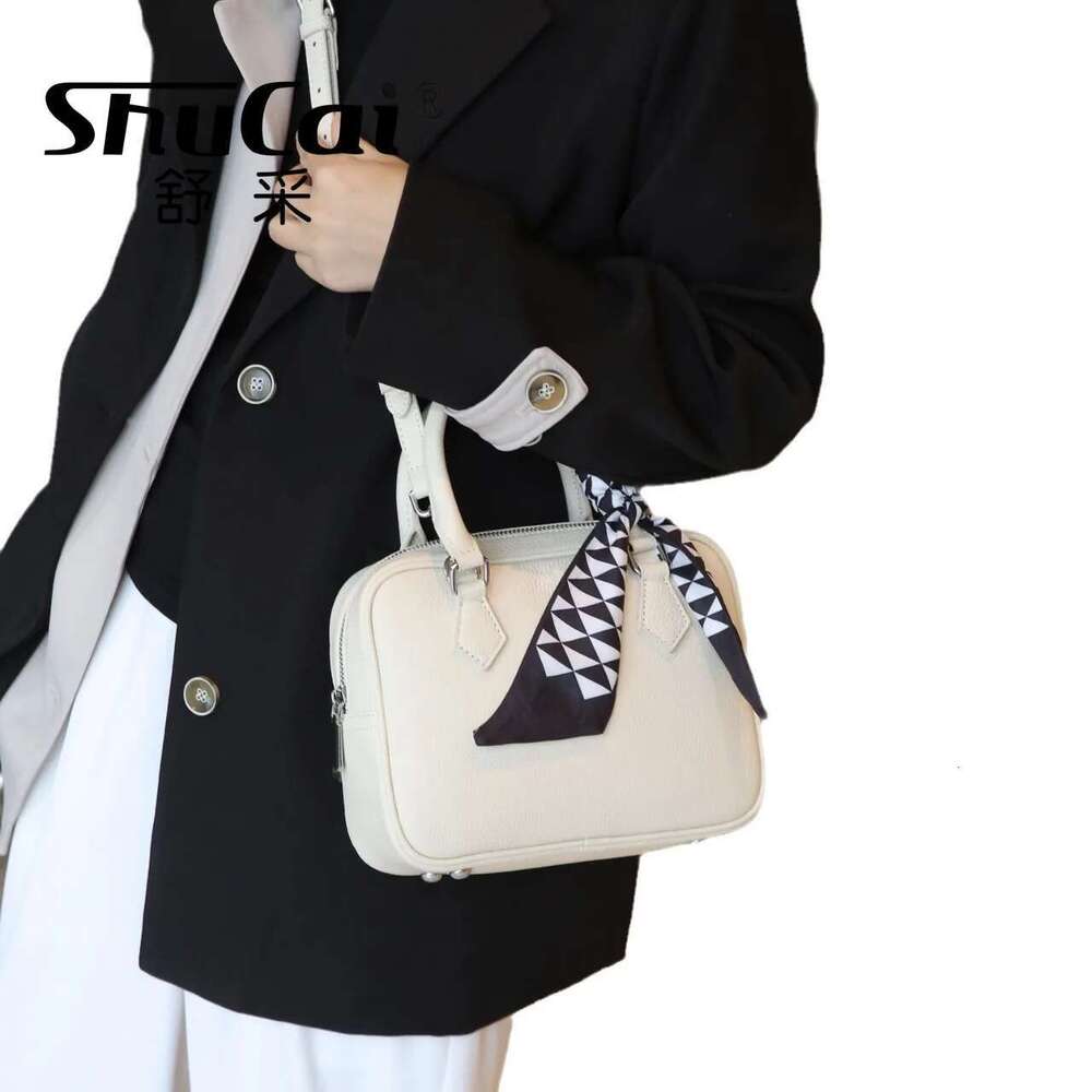 Genuine Leather Womens Fashion Box Handbag Shoulder Crossbody Women Designer Bag