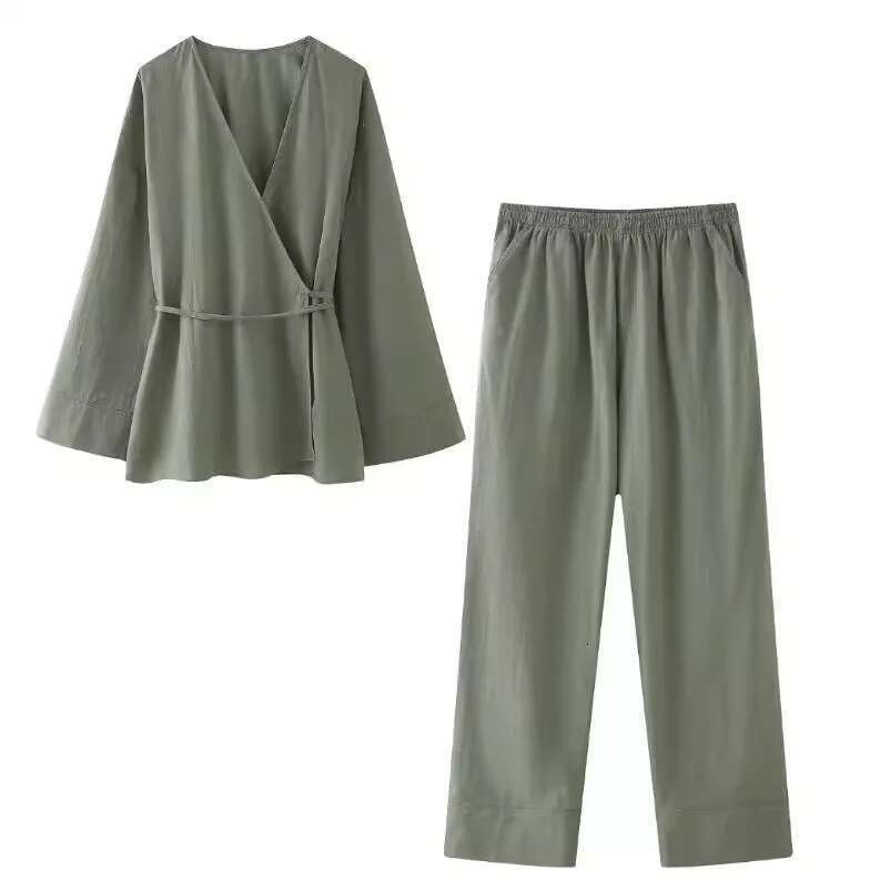European American Women's Clothing At Home Travel Hot And Strappy Pamas Trousers Suit
