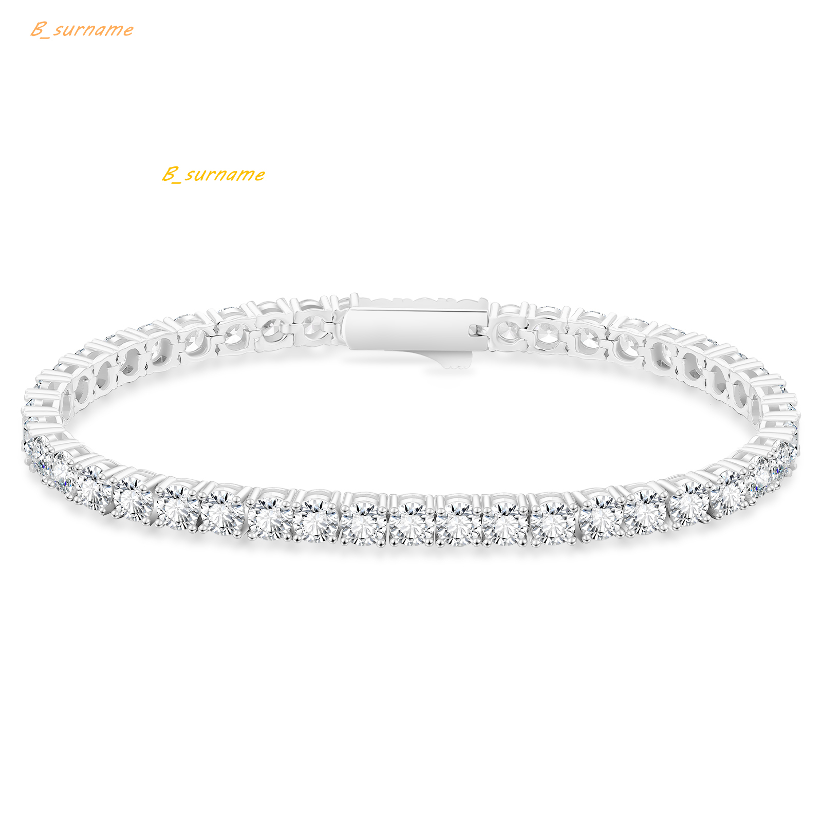 3mm 4mm Tennis Bracelet Women Men 14K White Gold Plated 5A Cubic Zirconia Birthday Christmas Gift Iced Out Hip Hop Jewelry Chain