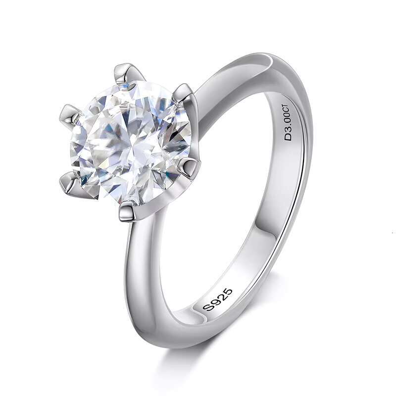 Drop Shipping Eternity Band 925 Sterling Silver 3ct 9mm VVS Moissanite Women Wedding Engagement Ring