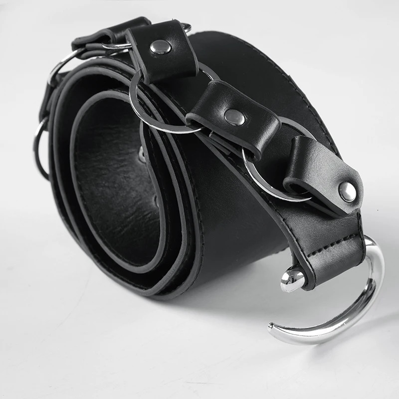 SUCHCUTE Fashion Adjustable Waistband Women Vintage 2000s PU Leather Belt Y2k Punk Chain Belt Waist Ornament Daily Decorations 250430