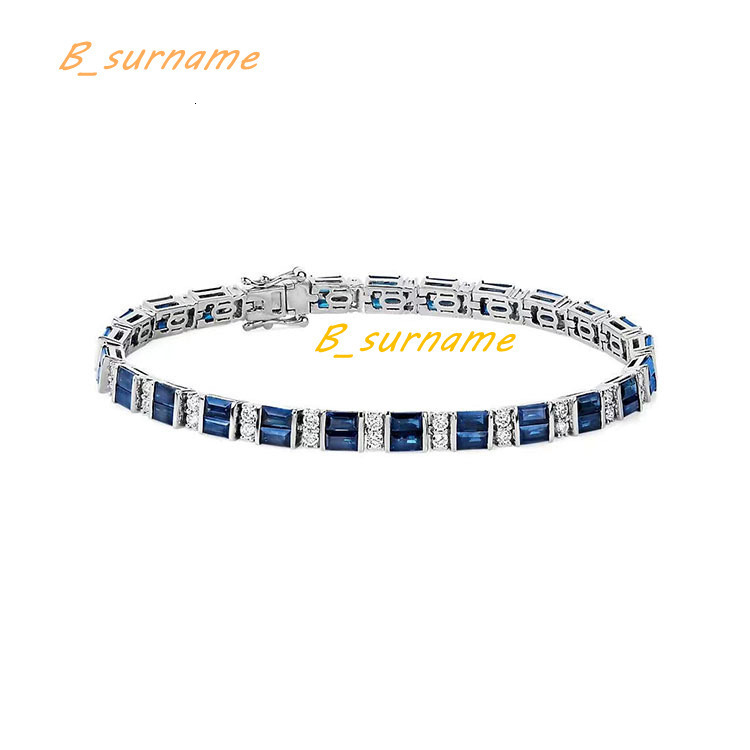 Fine Jewelry 14K/18K Gold Diamond Tennis Bracelet Natural Gemstone 925 Silver Lab Diamond Moissanite Tennis Bracelet