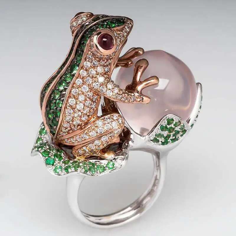 Exquisite Unique Spider Fog Finger For Women Shiny CZ Crystals Stone Animal Rings Female Anel Accessories Gifts