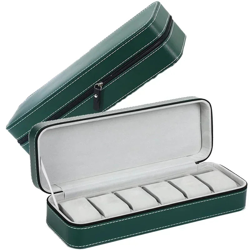 Organizer of the 6/10/12 girls portable watch storage box for featuring a classic style multifunctional watch display box with zipper 250430