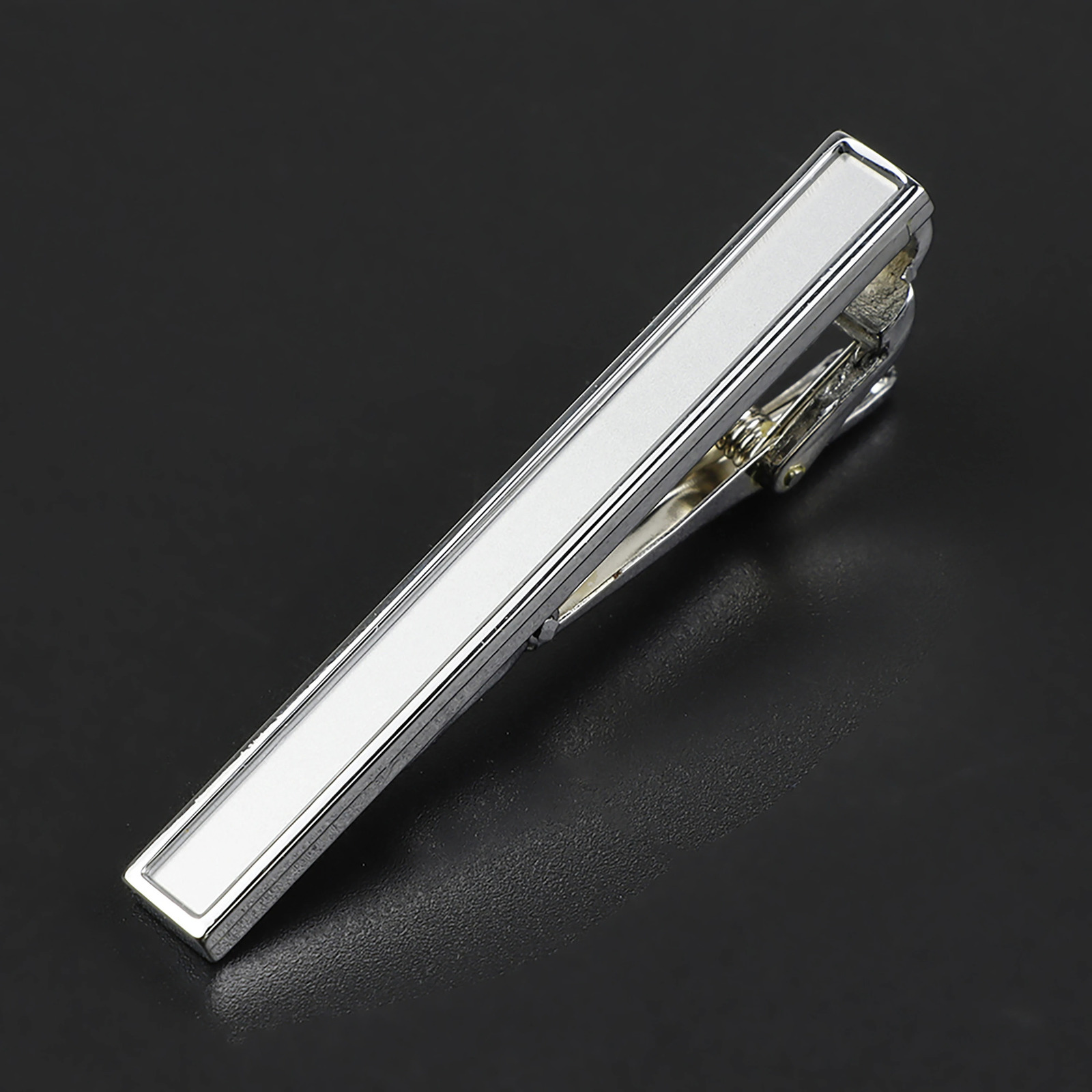 Trendy Silvery Enamel Painting Color Metal Tie Clips Novelty Business Banquet Accessories Jewelry Tie Clasp Gift 250430