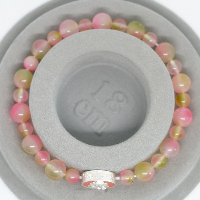 Energy-Focused Buddhist Symbol Jewelry with Pink Gemstone Embrace Joyful Vibration Daily Wear