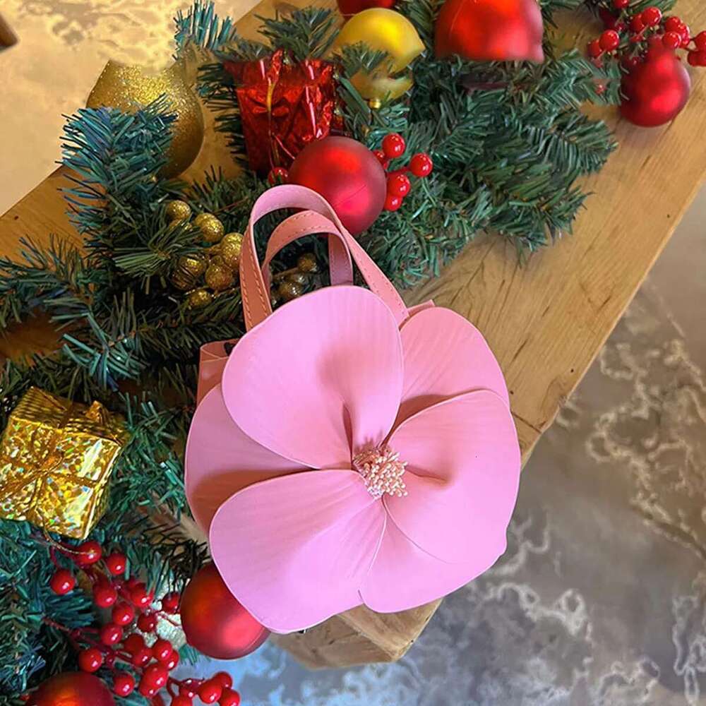 Temperament Fashion Tote Flowers Bucket French Makeup Bag High Quality Minimalist Crossbody Purse Forwomen