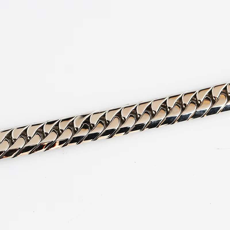 Wholesale Silver Moissanite Cuban Chain Punk Custom Rapper Bracelet Hip Hop Mens Gold Chain Design 925 Silver Cuban Bracelets