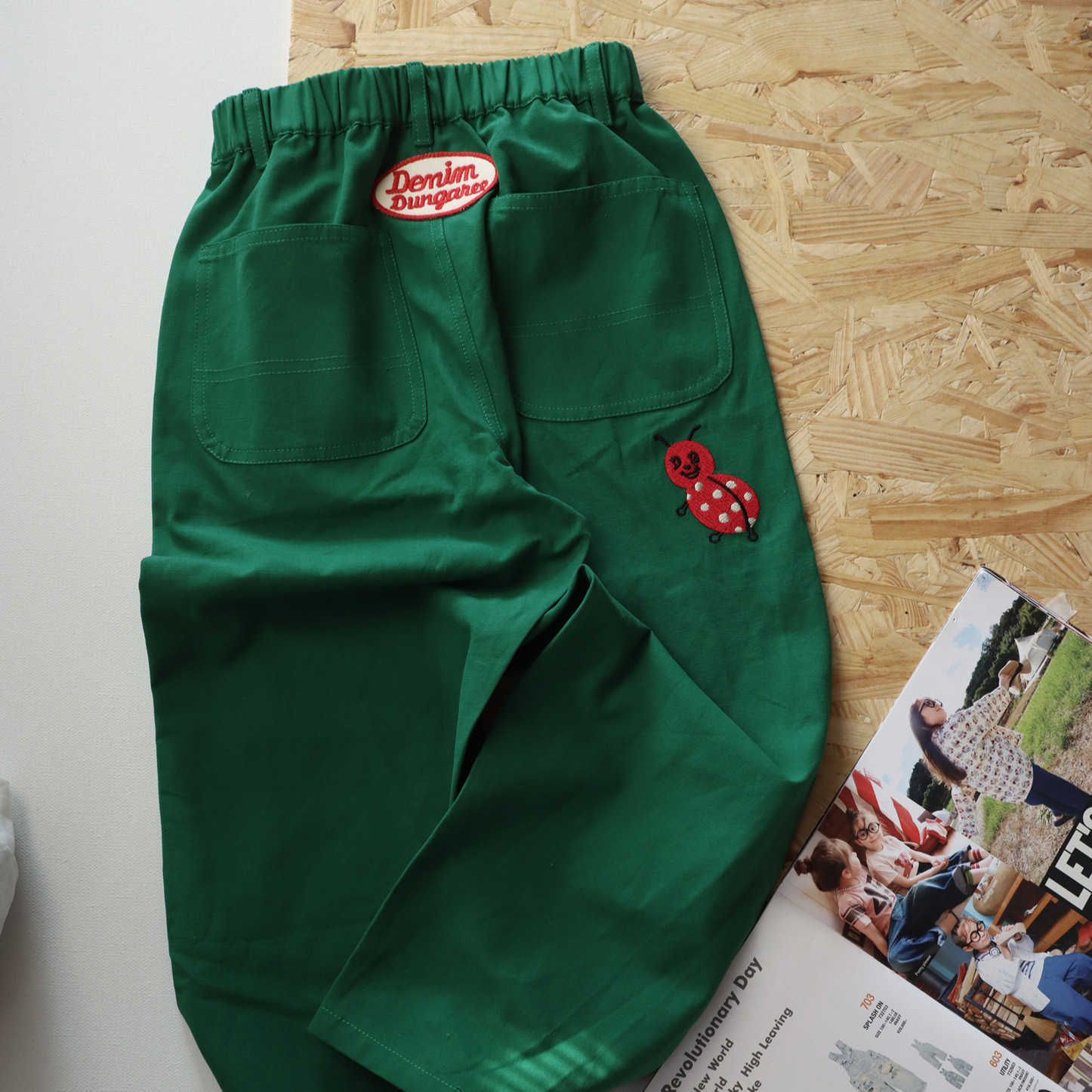 Dd Childrens Clothing 25aw Ladybug Series Cartoon Embroidered Casual Pants for Boys and Girls Loose Pants Y250430JDXP