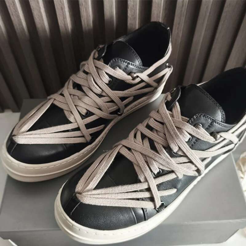 New Low-top Fashion Lace-up Men Casual Five Pointed Star Style Sneakers Thick Soled Outdoor Flat Shoes Me
