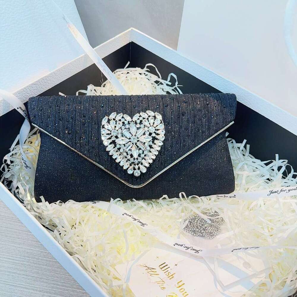 Dinner Bag New Diamond Studded Hand Held Wedding Birthday Party Evening Dress Bag Diagonal Cross Socialite Dinner Bag KQ
