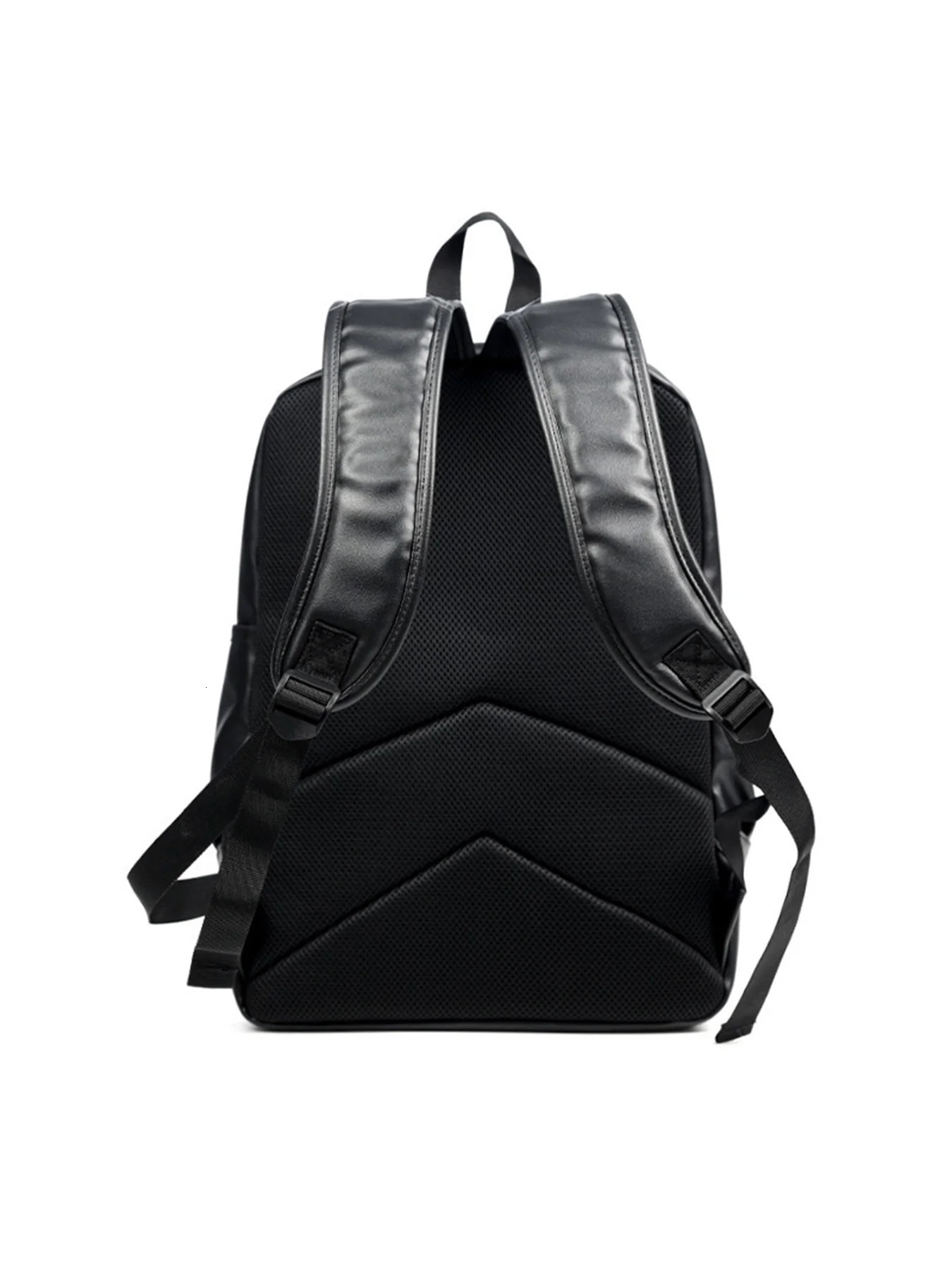 Mens Fashion Backpack PU Leather Waterproof Leisure Travel Bag 14 inch Laptop 250427
