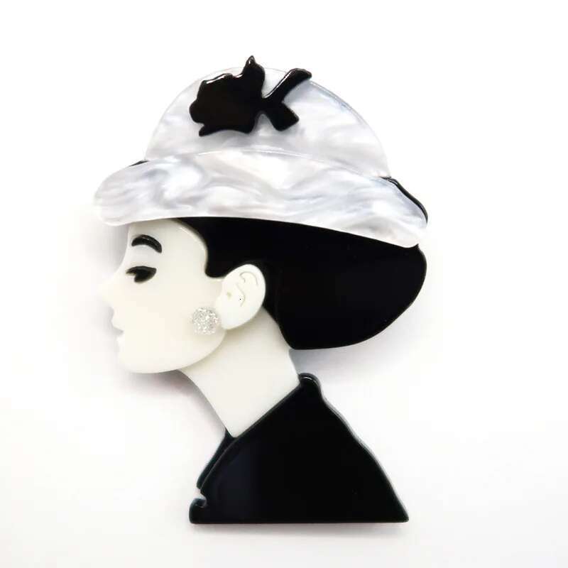 Hot Selling Acrylic Portrait Brooch Fashion Clothing Accessories Pins Jewelry