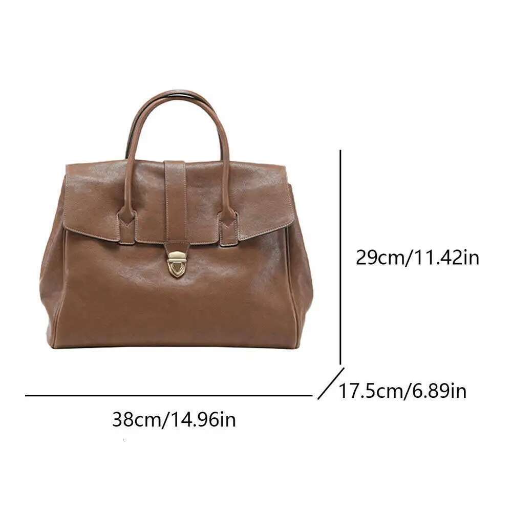 England Style Tote Bags for Women Designer Handbags Purses 2025 Vintage Lock Design Large Capacity Shoulder Crossbody Bag