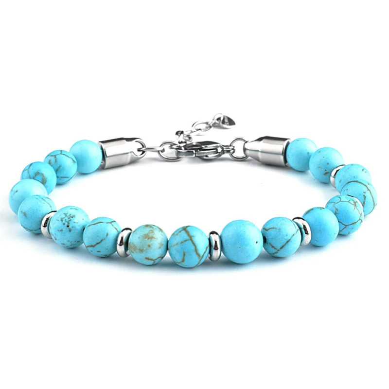 Stainless Steel Bracelet for Men 8mm Map Stone Tiger Eye Bracelet Handmade Natural Stone Beaded Bracelet Adjustable Jewelry Gift 250430