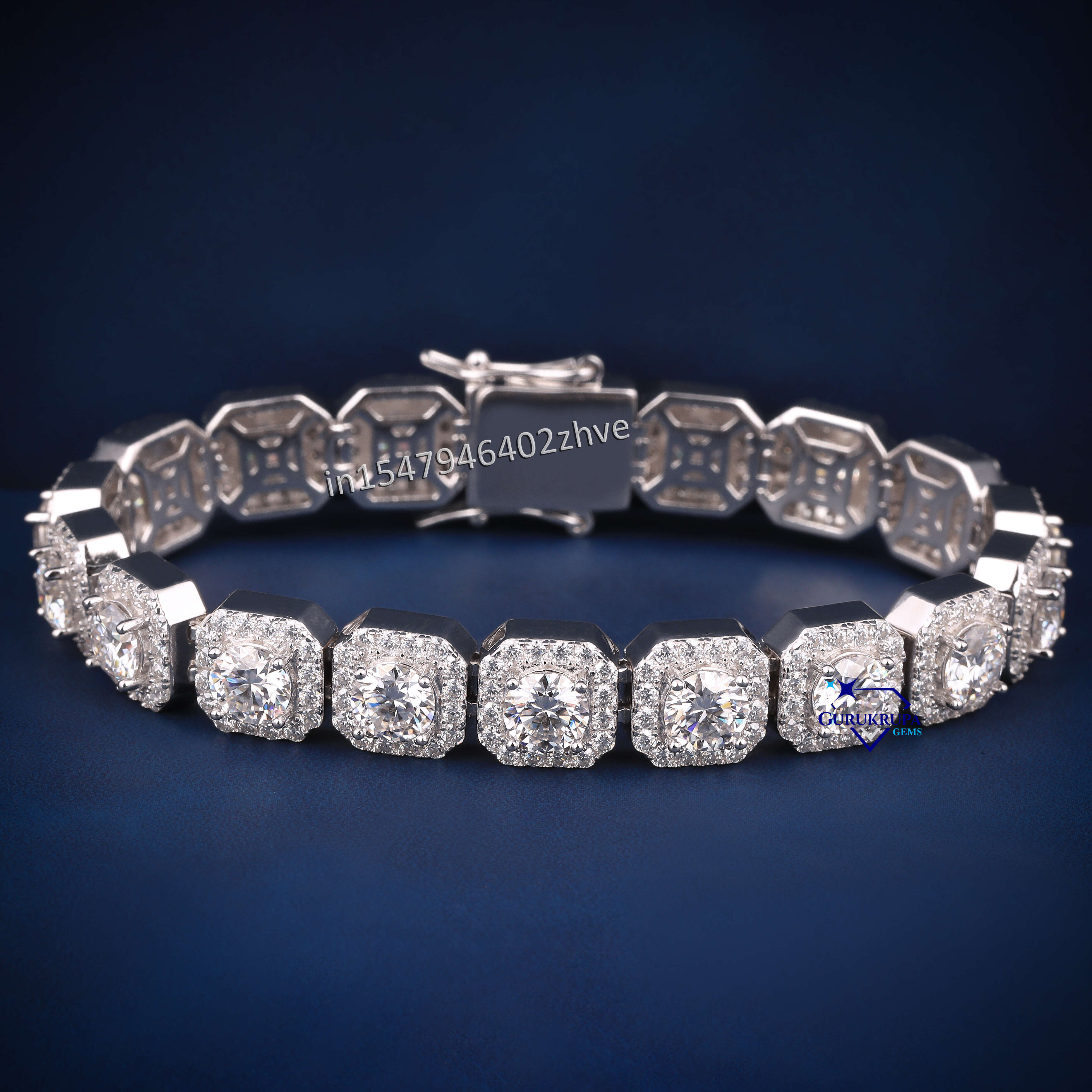 New Arrival Iced Out Luxury Rapper Square Bracelet HipHop Bling Moissanite Diamond Bracelets 925 Silver Women Men Jewelry