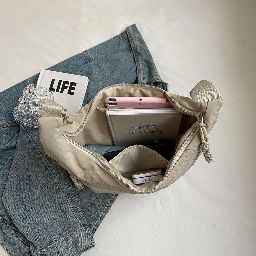 Women Hobo Sling Multi-Pockets Crescent Crossbody Large Capacity Daily Messenger Adjustable Strap Outdoor Travel Bag