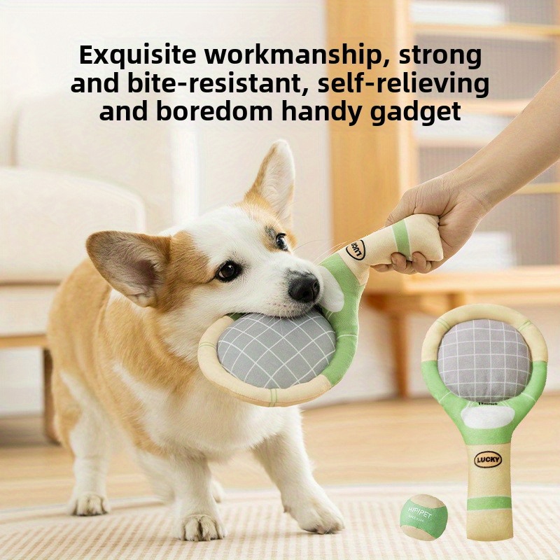 Dog sound-producing toy, interactive squeaky dog toy ball, bite-proof and teeth-cleaning, suitable for fun training and outdoor activities, for all br