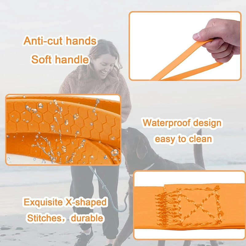 Dog leash long PVC strap 6M 9M 12M 15M walking training waterproof easy to clean suitable for large medium and small dogs 250427