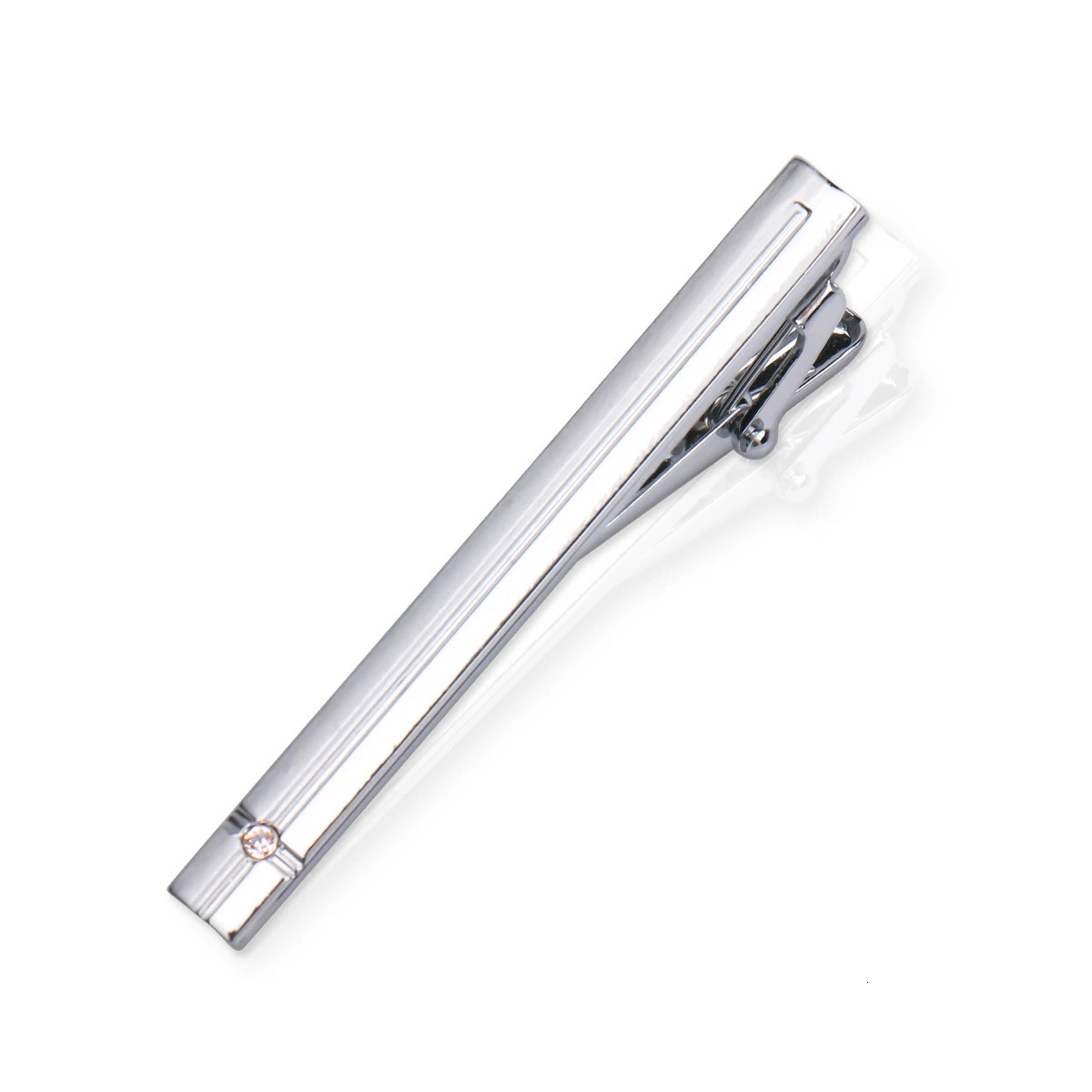 8pc Tie Clip Set Metal Silvery Color Necktie Clip For Men Wedding Gentleman Ties Bar Crystal Pin For Mens Accessories Jewelry 250430