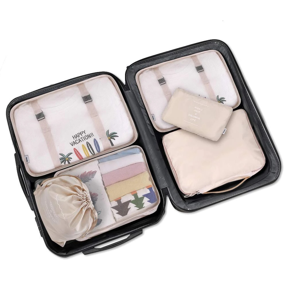 8/6-piece travel storage bag large capacity luggage clothing classification organizers luggage bag basic shoe packaging cube 250430